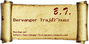 Bervanger Trajánusz névjegykártya